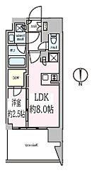 クレストコート東陽町 1LDKの間取図画像
