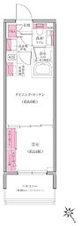 レジディア門前仲町プレイス 1DKの間取図画像