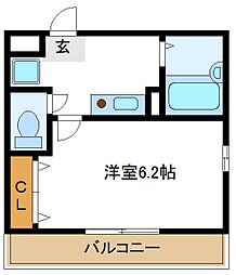 メインステージ門前仲町 1Kの間取図画像