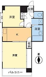 サントピアマンション 2Kの間取図画像