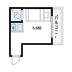 MSビル ワンルームの間取図画像