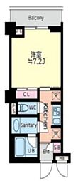 サンナッププラザ 1Kの間取図画像