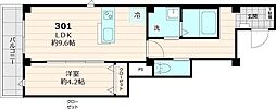 仮称)ケイ ハウス 1LDKの間取図画像