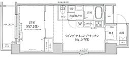 アイルグランデ浅草 1LDKの間取図画像