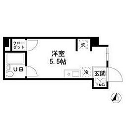 新東京タワーレジデンス2 1Kの間取図画像