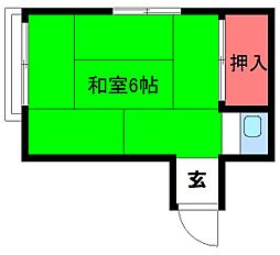 谷ビル ワンルームの間取図画像