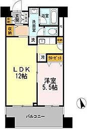 カスタリア荒川 1LDKの間取図画像