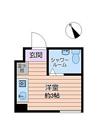 ダイヤモンドレジデンス八丁堀 ワンルームの間取図画像