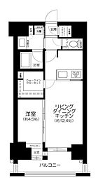 アスコットパーク日本橋浜町BISIKI 1LDKの間取図画像