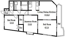 ルミエール押上 3LDKの間取図画像