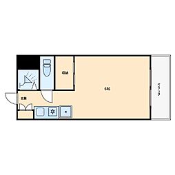 エースピア錦糸 ワンルームの間取図画像