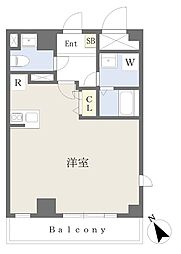 フォルティス水天宮前 ワンルームの間取図画像
