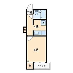 TGSマンション 1DKの間取図画像