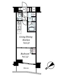 パレステージ町屋参番館 1LDKの間取図画像