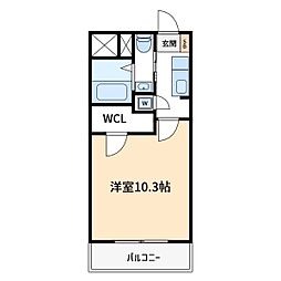 モーニング 1Kの間取図画像