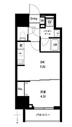 アーバンパーク王子2 1DKの間取図画像