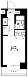 アドリーム千駄木 1Kの間取図画像