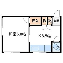 間取図画像 1K