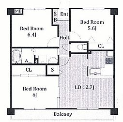 間取図画像 3LDK