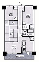 グランプレステージ西明石 3LDKの間取図画像