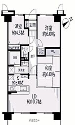 サーパス明石土山 3LDKの間取図画像