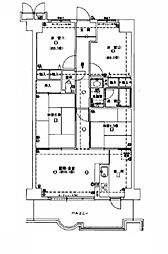 サンシティ朝霧 3LDKの間取図画像