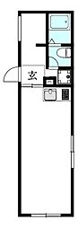 エフプレスト橋場 ワンルームの間取図画像
