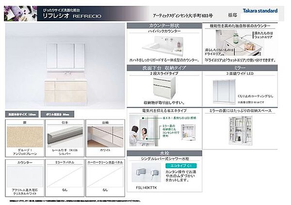 洗面を拡大表示