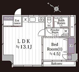 コンバイン新杉田 1LDKの間取図画像