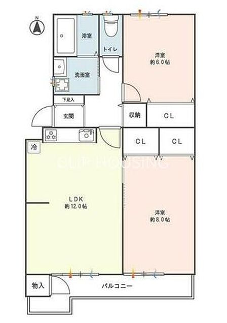 2LDK 間取り
