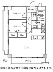 セントヒルズ上大岡 2LDKの間取図画像