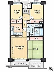 ベルコリーヌ港南1 3LDKの間取図画像