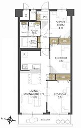間取図画像 2SLDK