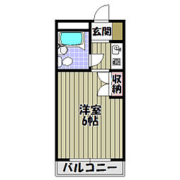 ラフォーレ北野田 ワンルームの間取図画像