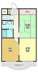 チャトレット 2DKの間取図画像