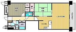 エバーランドシティ新・泉北8番館 2LDKの間取図画像