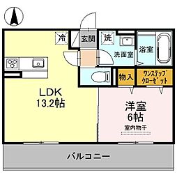 ル・フルーレ 1LDKの間取図画像
