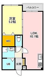 プラザ 1LDKの間取図画像