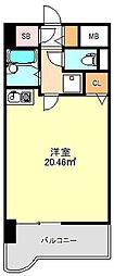 プランドールマサキ 1Kの間取図画像