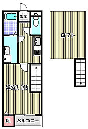 Aquafield 1Kの間取図画像