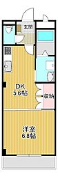 ガーデンヒルズ1 1DKの間取図画像