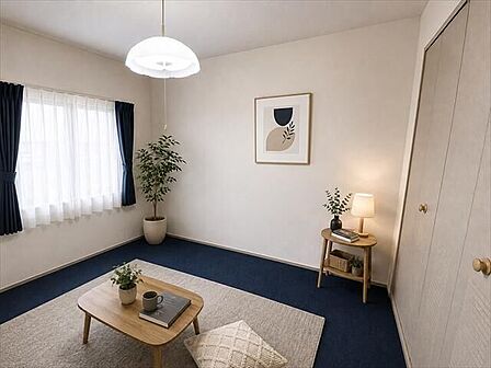 5.2帖：主寝室や書斎、お子様部屋など多目的にお使いいただけます。※実際の写真に家具や調度品をCG合成したものです。（家具等は販売に含まれておりません）