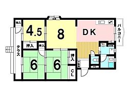 プラザフェニックス千鳥ヶ丘B棟 3LDKの間取図画像