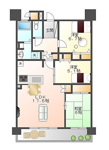 間取り 長野電鉄長野線 権堂駅 徒歩6分