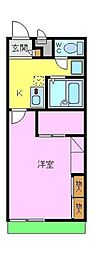 レオパレス新堂2 1Kの間取図画像