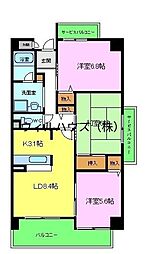 パデシオン大野芝 3LDKの間取図画像