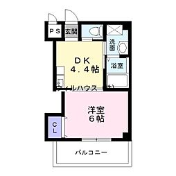 ロイヤルガーデン堺 1DKの間取図画像