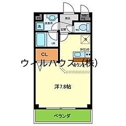 Primoおおとり 1Kの間取図画像