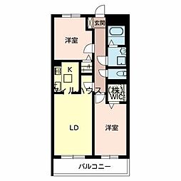 ボナール西山台 2LDKの間取図画像