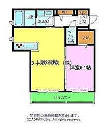 サンシャインナカモズ 1LDKの間取図画像